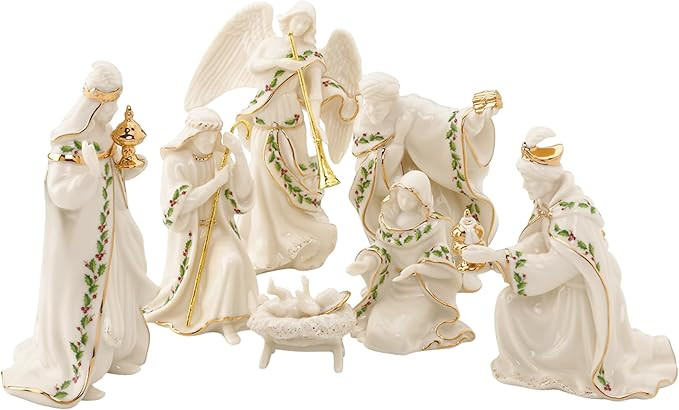 Lenox 806053 Holiday 7-Piece Mini Nativity Set, 4-Inch, 7 Count, Christmas & Holiday Decor | Amazon (US)