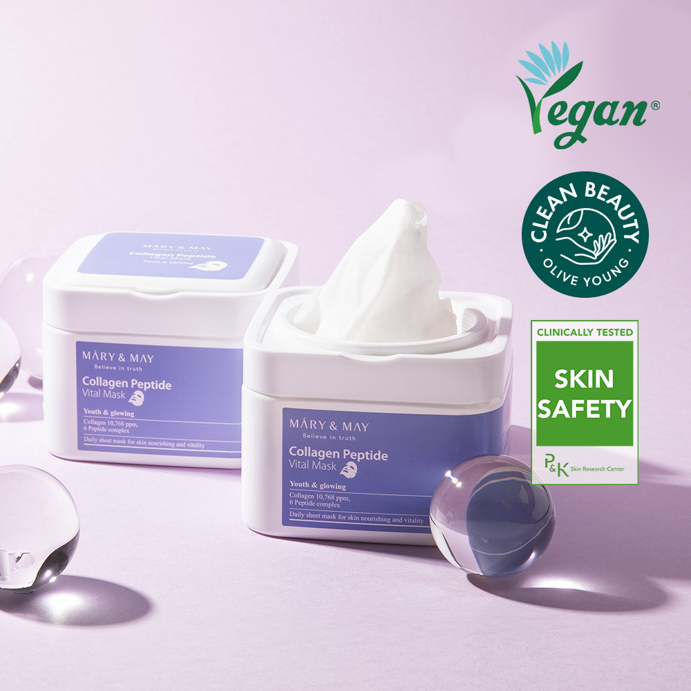 MARY&MAY Collagen Peptide Vital Mask 30 Sheets | Olive Young Global