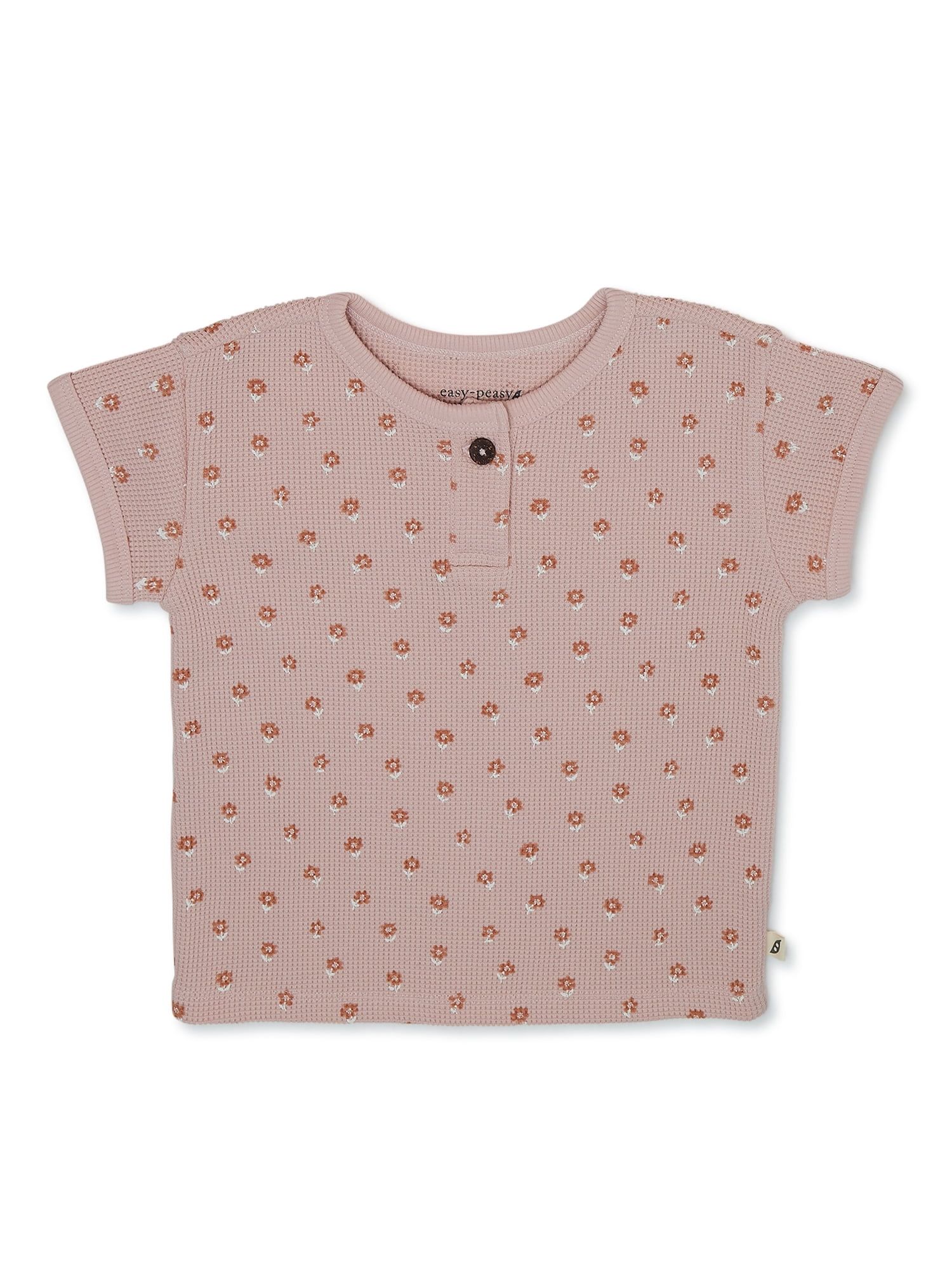 easy-peasy Toddler Girl Short Sleeve Waffle T-Shirt, Sizes 18M-5T | Walmart (US)