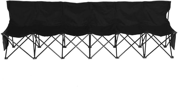 Yaheetech Portable Folding Bench 6-Seat Fabric Outdoor Chair for Teamwork Activities, Sports, Par... | Amazon (US)