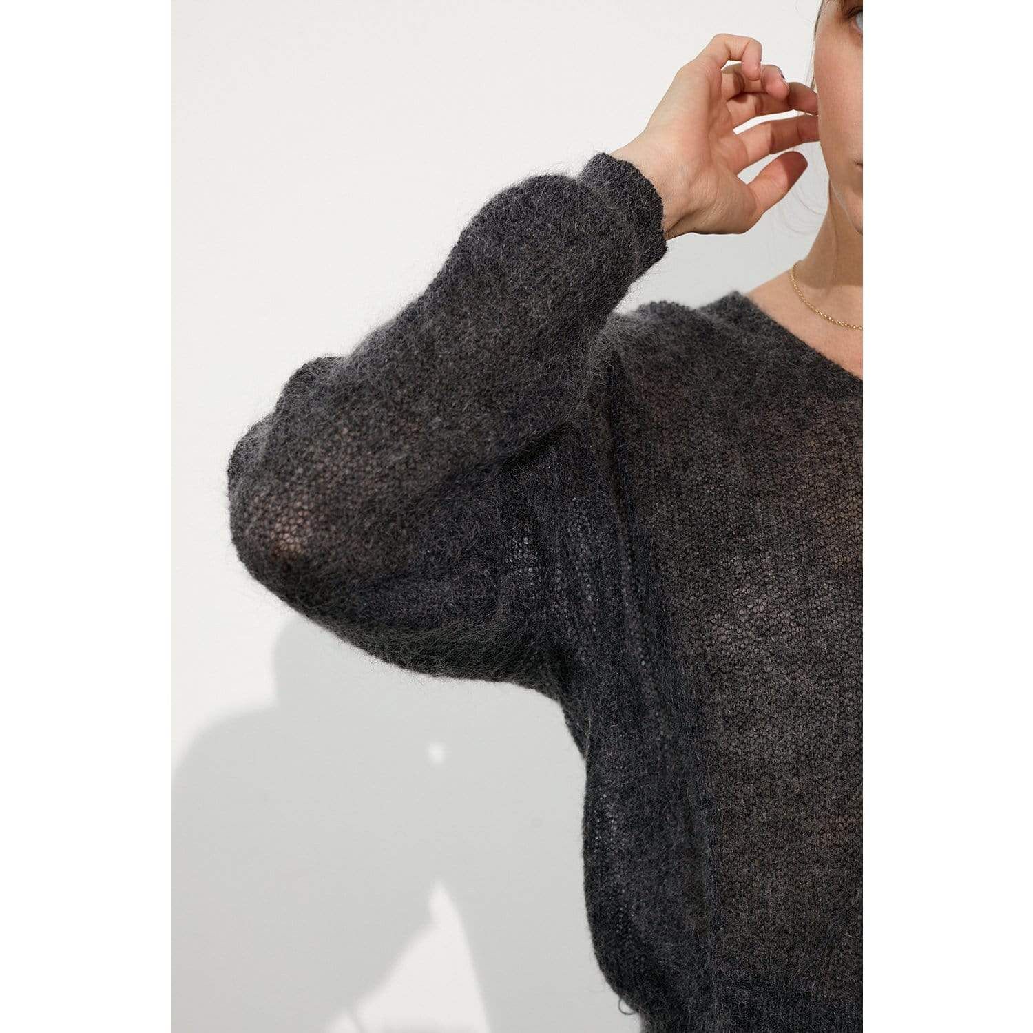 Cozy Charcoal Marled Sweater | J.ING