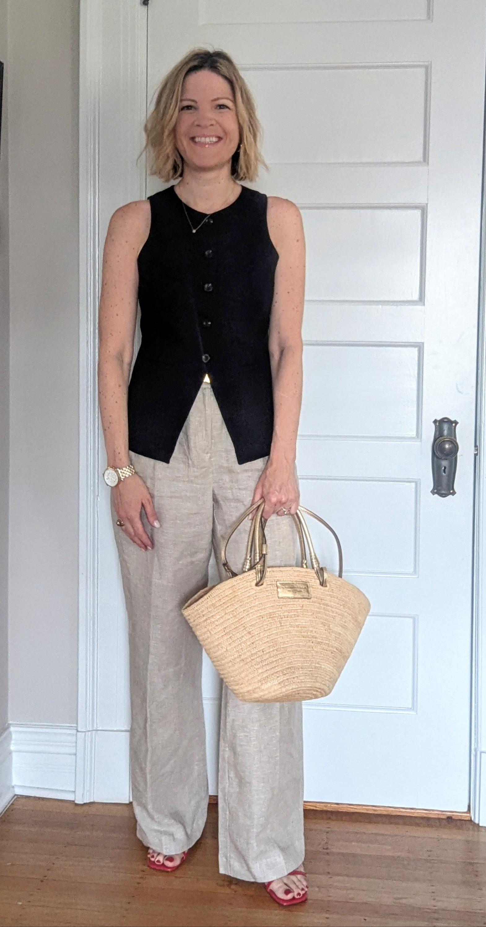 Summer linen work outfit 

#LTKOver40 #LTKMidsize #LTKSeasonal
