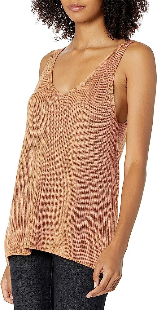 The Drop Women's Claire Double V-Neck Textured Rib Sweater Tank | Amazon (US)