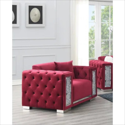 Burgundy Velvet Chair