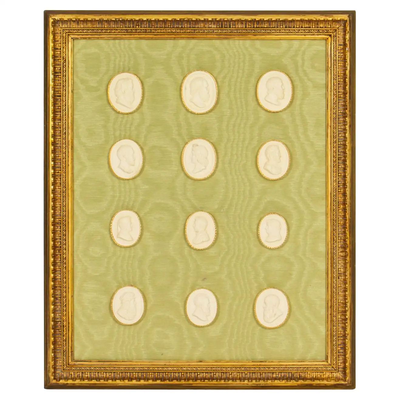 Antique framed Collection Grand Tour Classical Intaglios Early 19th C | 1stDibs