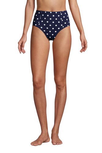 Women's Chlorine Resistant Retro High Waisted Bikini Bottoms | Lands' End (US)