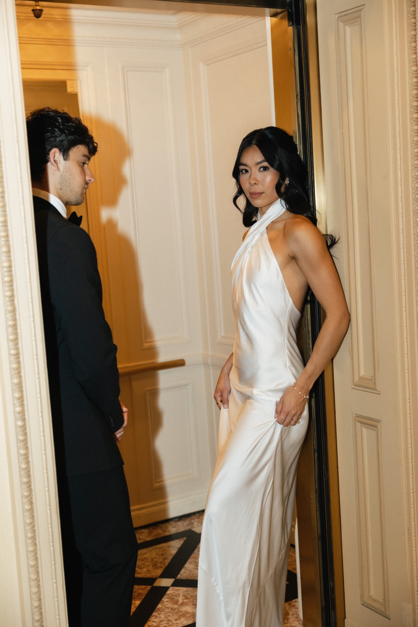 Criss cross satin dress, AND it’s backless 😍✨🤍

#LTKWedding