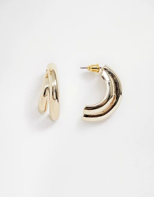 Liars & Lovers gold interlinked stud earrings | ASOS US