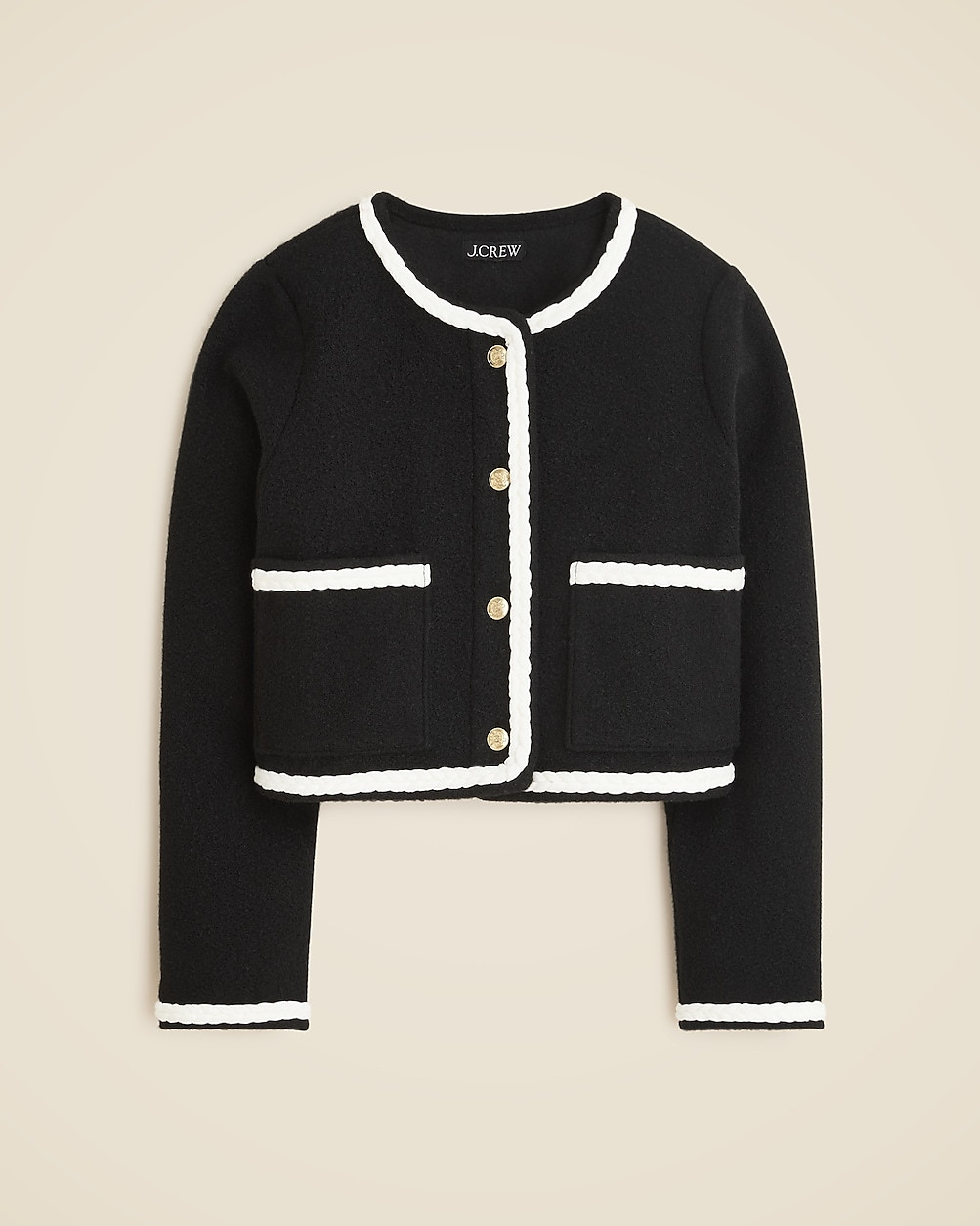 Cropped bouclé yarn lady jacket | J. Crew US