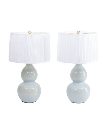 2pk Double Gourd Ceramic Table Lamps | TJ Maxx