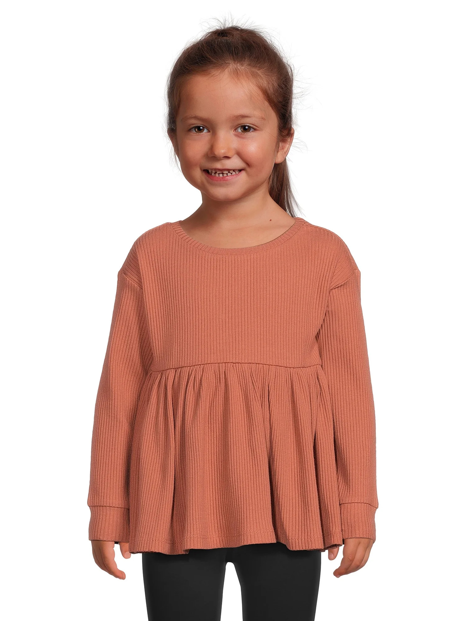 easy-peasy Toddler Girl Long Sleeve Babydoll Top, Sizes 12 Months-5T | Walmart (US)