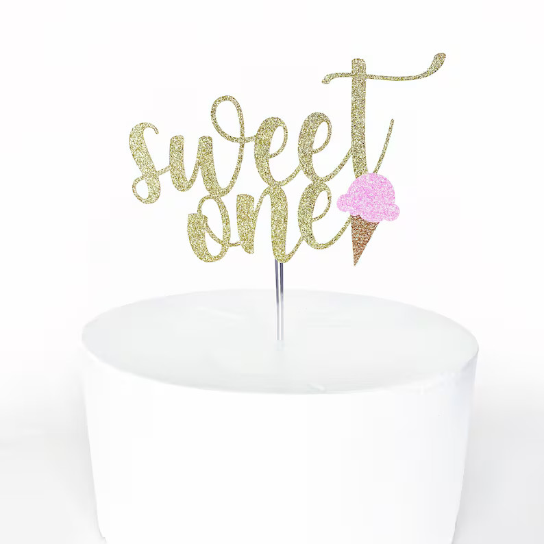 Sweet One Cake Topper | Ice Cream Cake Topper | Ice Cream First Birthday | 1st Birthday Smash Cak... | Etsy (US)
