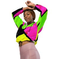 Neon Color Blocking Women's Cropped Windbreaker/Jacket | Etsy (US)