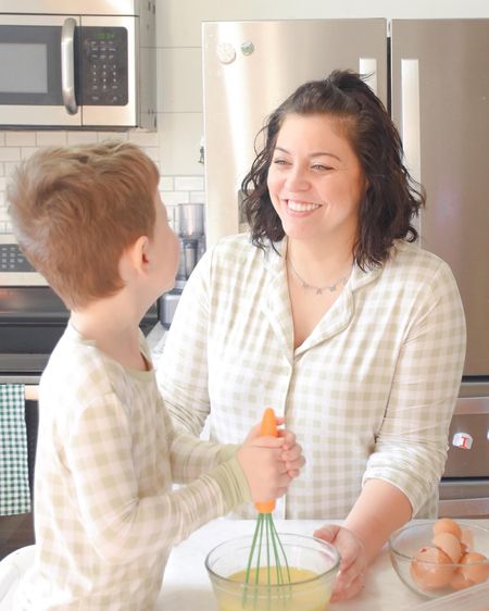 slow mornings and cozy jammies ☀️#ad scrambled up some eggs, bubbled up some milk, and cozied up with an Arli girl 🐾 all in our new viscose bamboo pajamas from the @dreambiglittleco Easter collection! these are Hunter’s favorite pjs and we have to agree - they are so buttery soft and comfortable! 🫶🏻 the perfect pjs for an EGGcellent Easter basket surprise or matching look for Easter breakfast 🐰 #dblceaster #dreambiglittleco #dblcpartner

#LTKSpringSale #LTKkids #LTKfamily