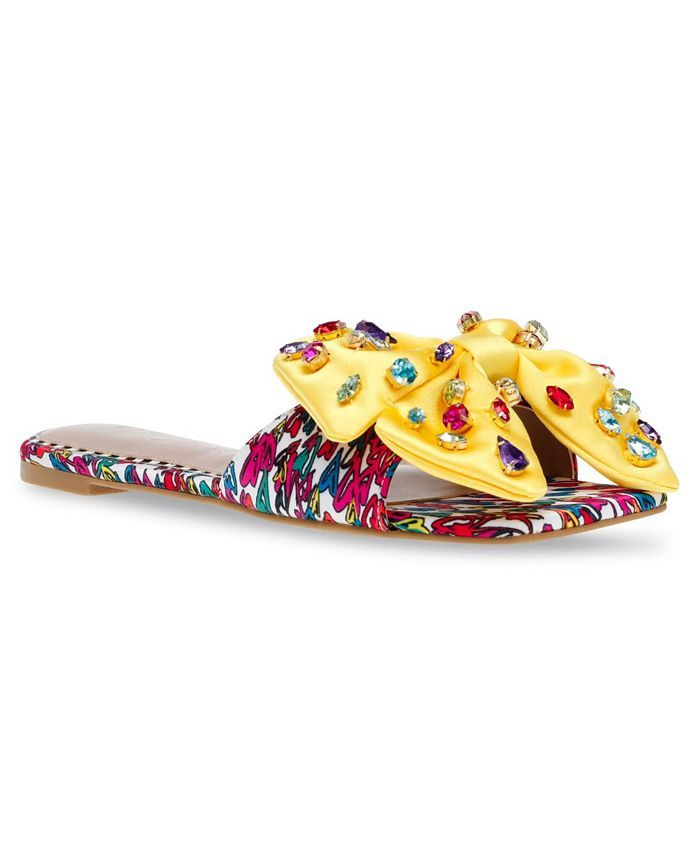 Betsey Johnson Women's Daisy-R Bow Slide Flat Sandals & Reviews - Sandals - Shoes - Macy's | Macys (US)