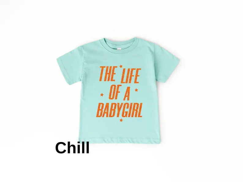 The Life of a Babygirl Onesie®, Orange Glitter Baby Girl Outfit, Showgirl Baby Clothes, Baby Sho... | Etsy (US)