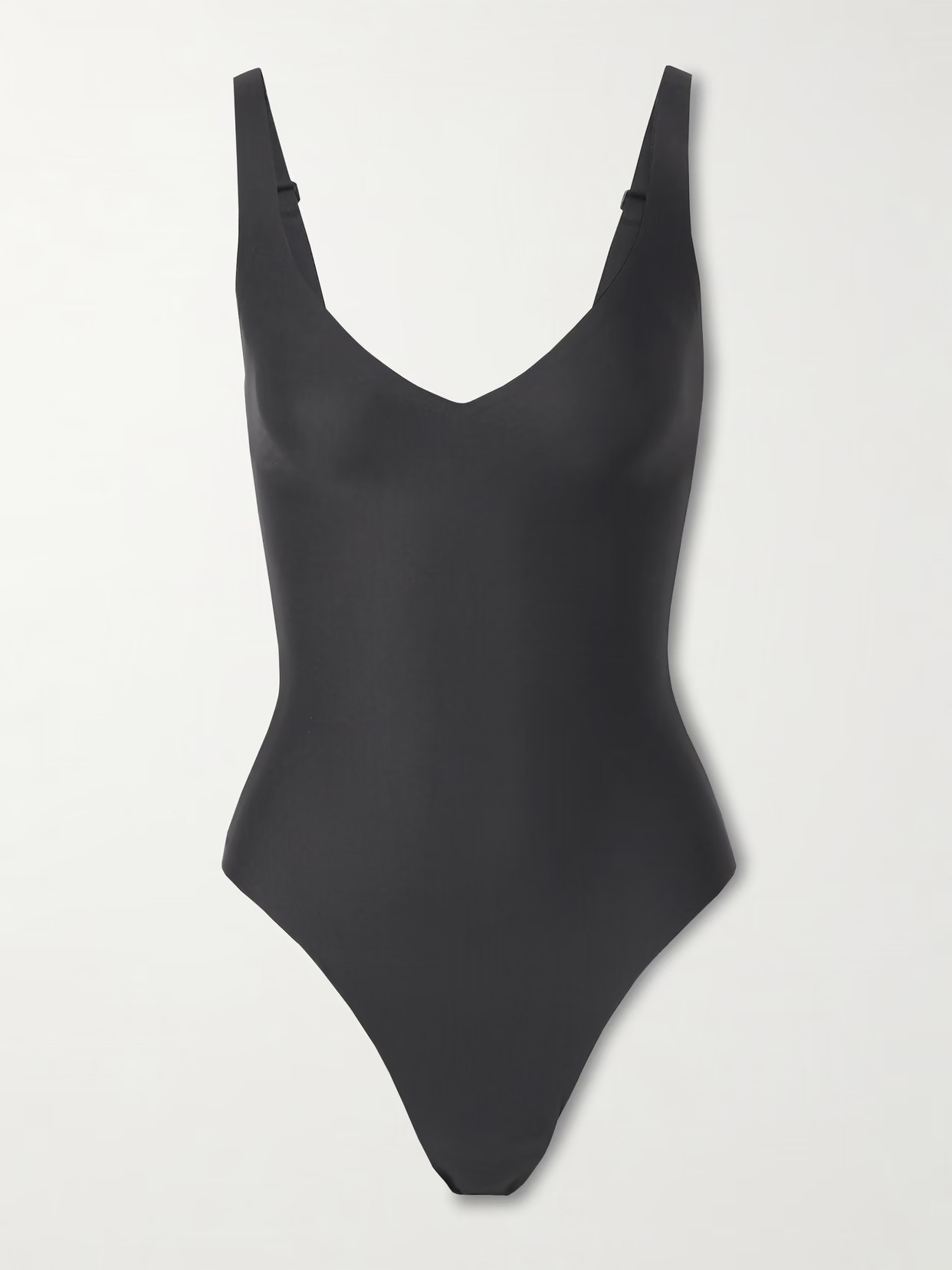 SKIMS - Skims Body Unlined Plunge Thong Bodysuit - Onyx | NET-A-PORTER (US)