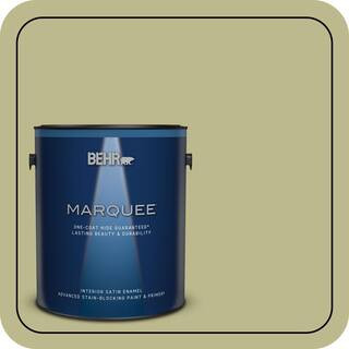 BEHR MARQUEE 1 gal. #S340-4 Back To Nature One-Coat Hide Satin Enamel Interior Paint & Primer 745... | The Home Depot
