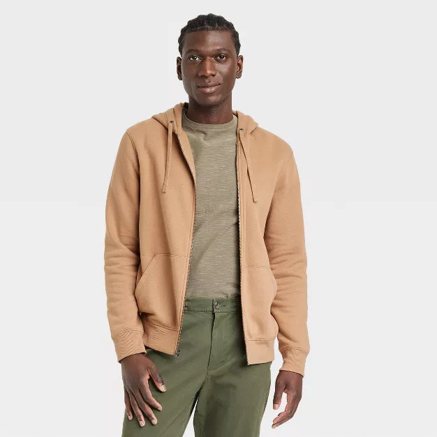 Men's Fleece Zip-Up Hoodie - Goodfellow & Co™ | Target