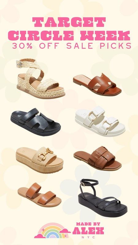 Target circle week 30% off sale picks - shoes edition! These spring sandals and slides are so cute! 

#LTKxTarget #LTKsalealert #LTKshoecrush