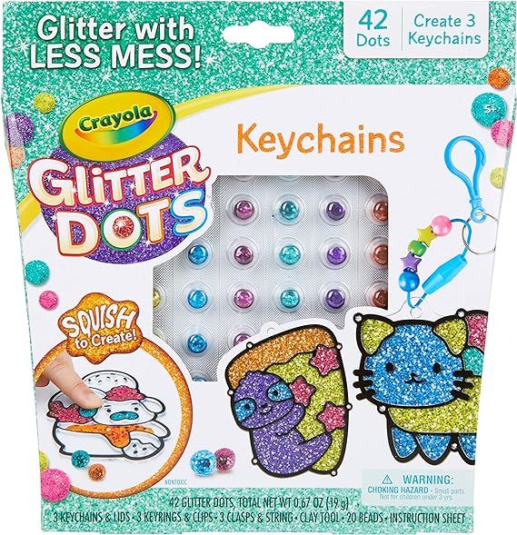 Crayola Glitter Dots DIY Keychains Craft Kit Age 5+ | Amazon (US)