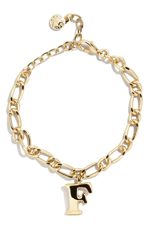 BaubleBar Annika Initial Bracelet in Gold - F at Nordstrom | Nordstrom