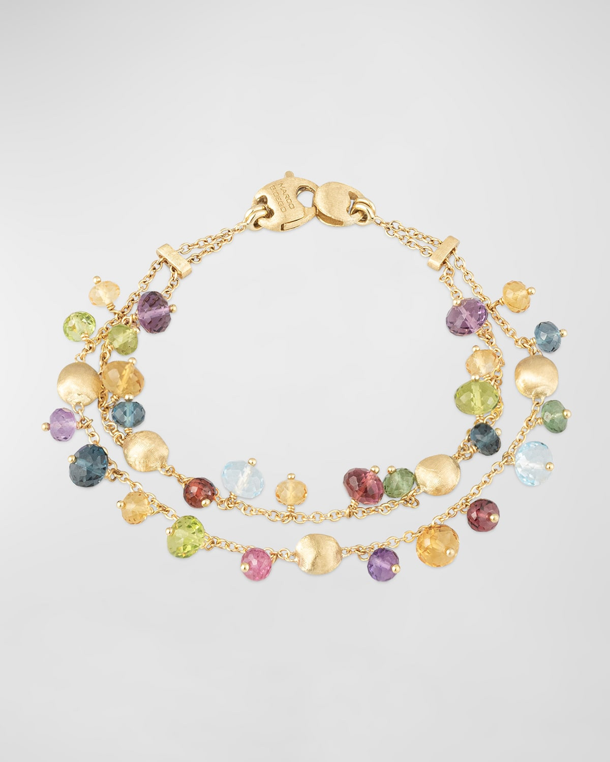 Africa 18K Yellow Gold 2-Strand Mixed Stone Bracelet | Neiman Marcus