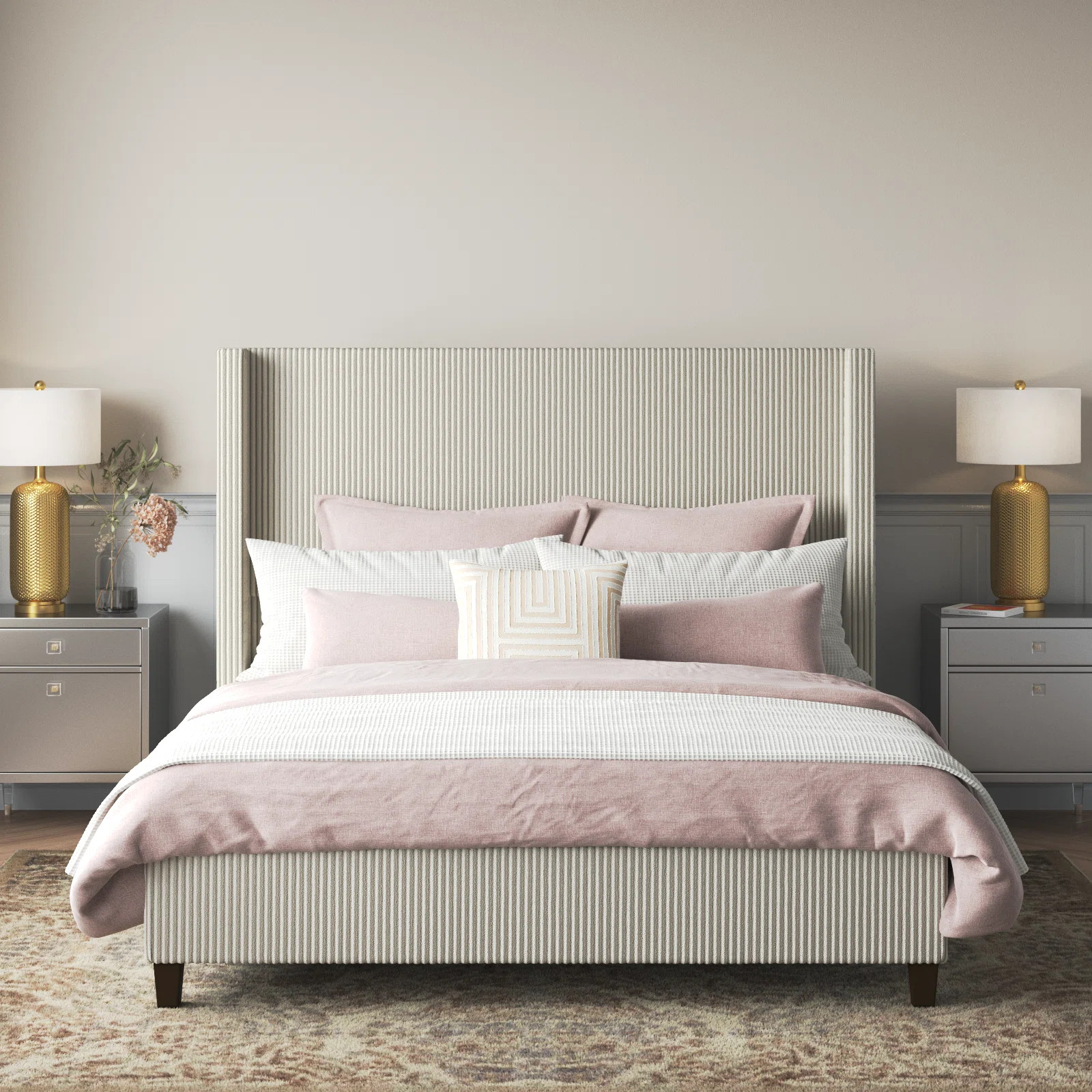 Dunwoody Upholstered Wingback Platform Bed | Wayfair North America