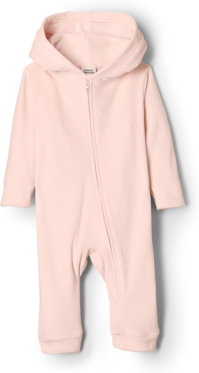 Amazon Essentials x Sofia Grainge Unisex Babies' Velour Hooded Coverall | Amazon (US)