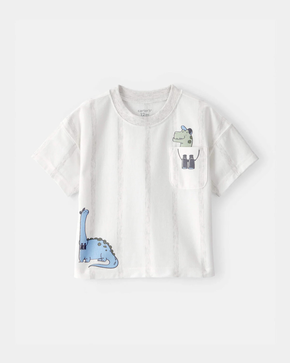 Baby Boy Dinosaur Graphic Tee - White | Carter's | Carter's Inc