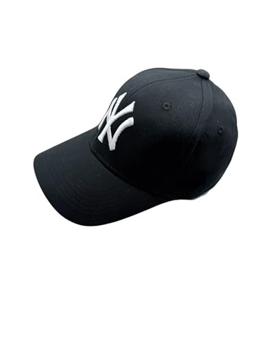 New York Baseball Cap Hat for Men and Women, Adjustable Pure Cotton, Buckle Up, One Size Fitted All, Black & White Embroidery NY| Black Cap | Amazon (US)