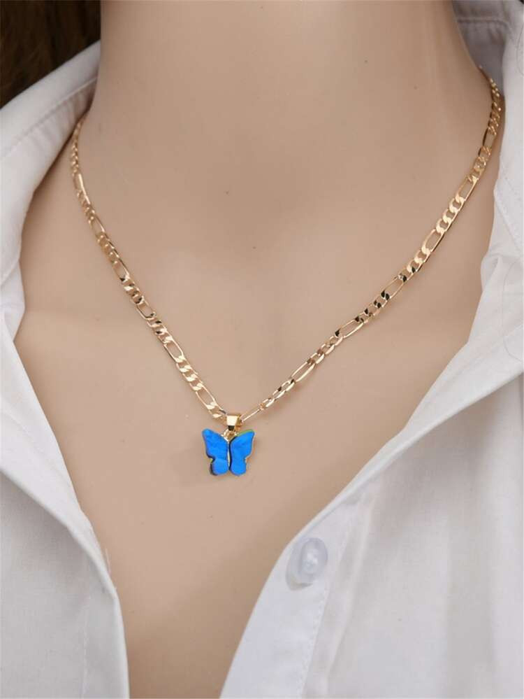 Butterfly Charm Chain Necklace | SHEIN
