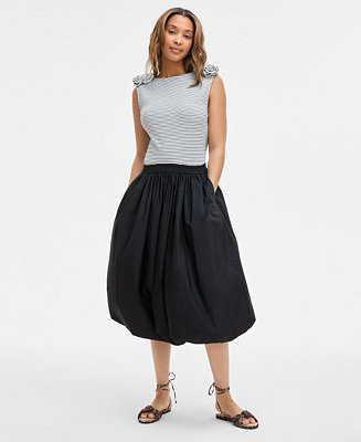 Women's Bubble-Hem Midi Skirt, Exclusively at Macy's | Macy's