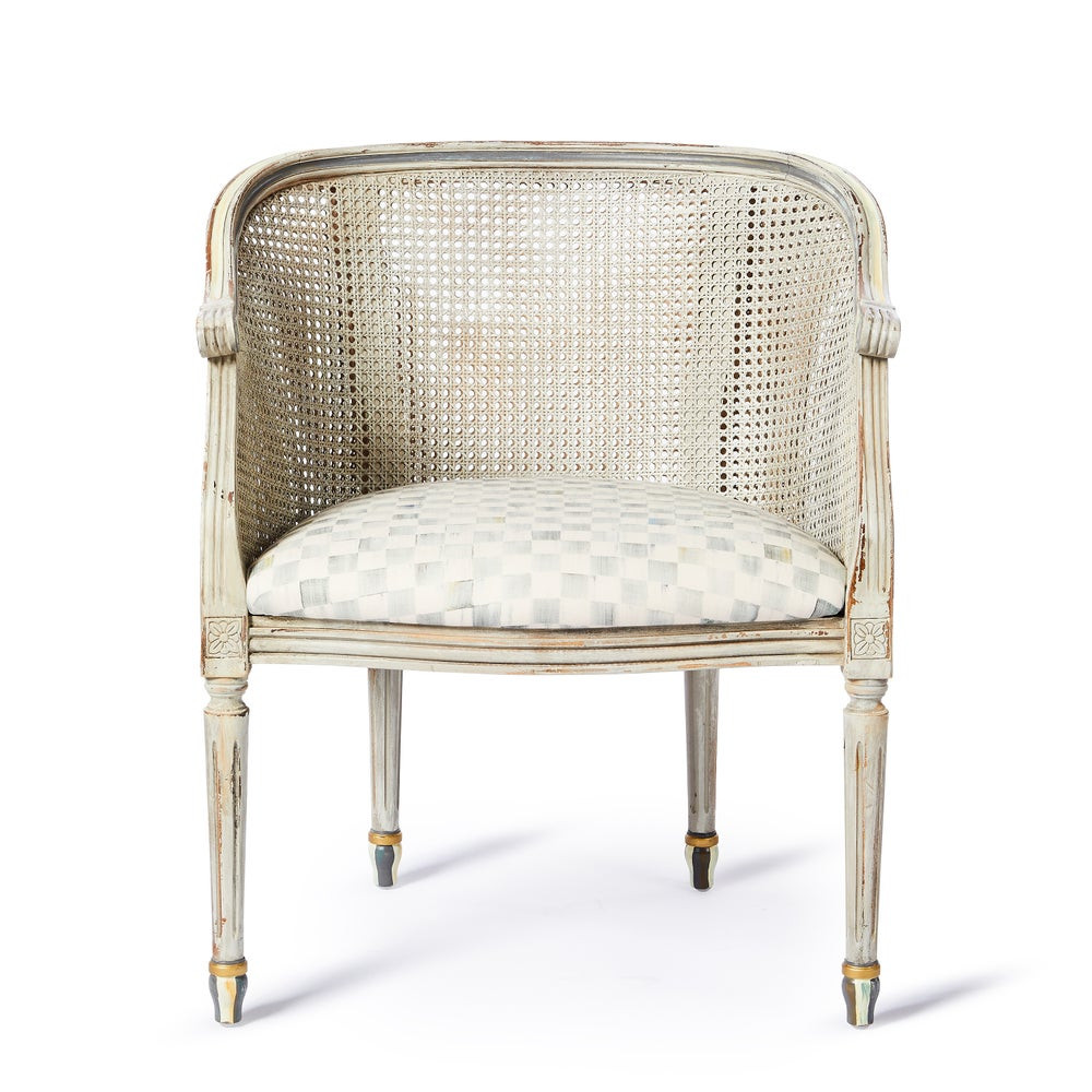 Sterling Check Perfetto Accent Chair | MacKenzie-Childs