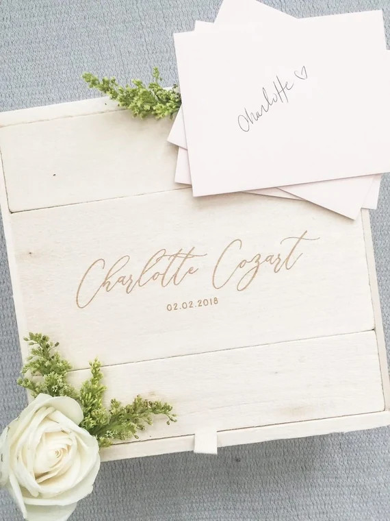 LARGE SIZE Baby Girl Keepsake Box // Personalized Box Wood | Etsy | Etsy (US)