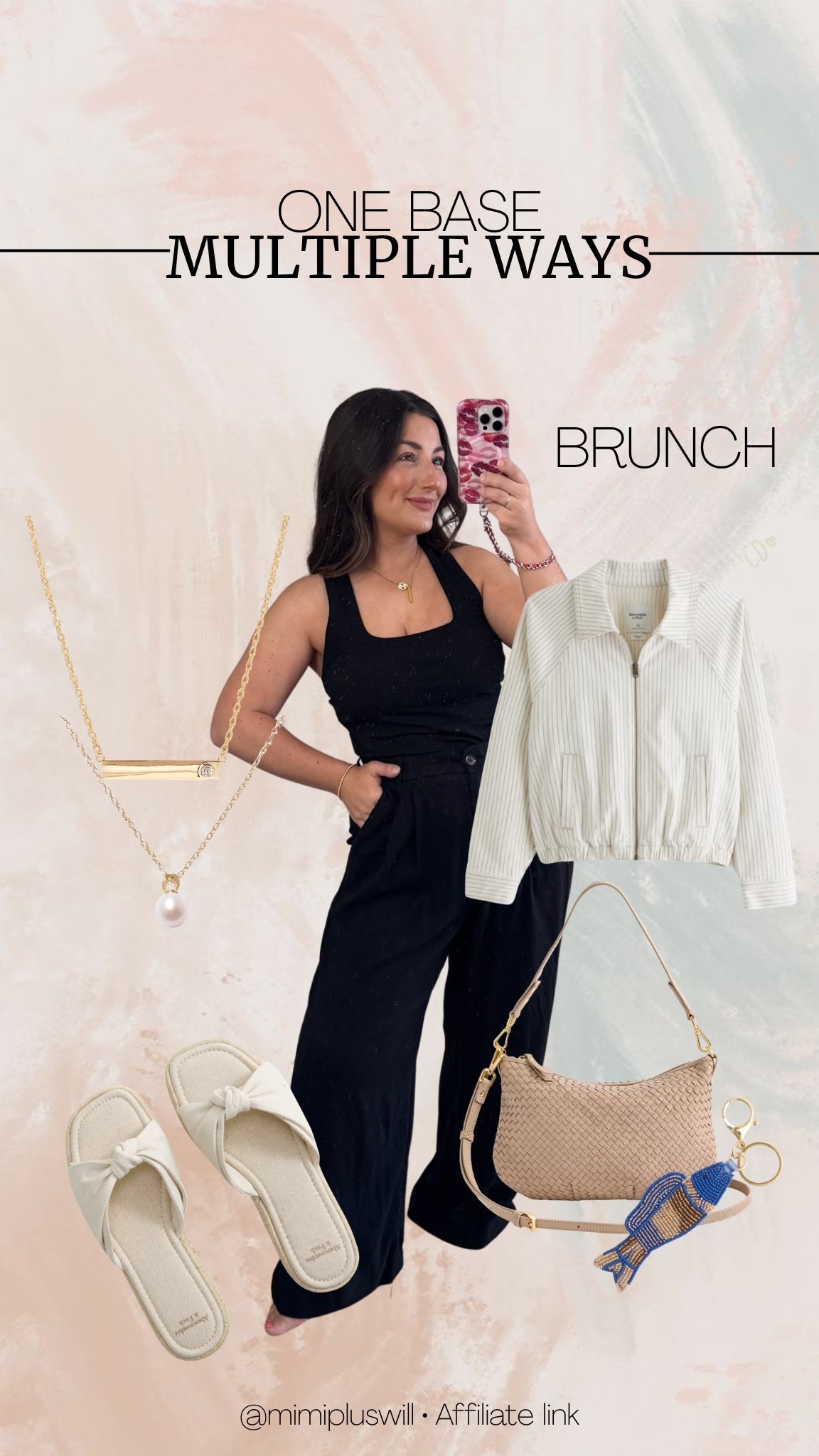 How I would style this base for brunch! 

Lunch | petite | casual | lunch outfit | brunch | trousers 
Follow @mimipluswill for more!

#LTKdayinmylife #LTKootd #LTKPetite