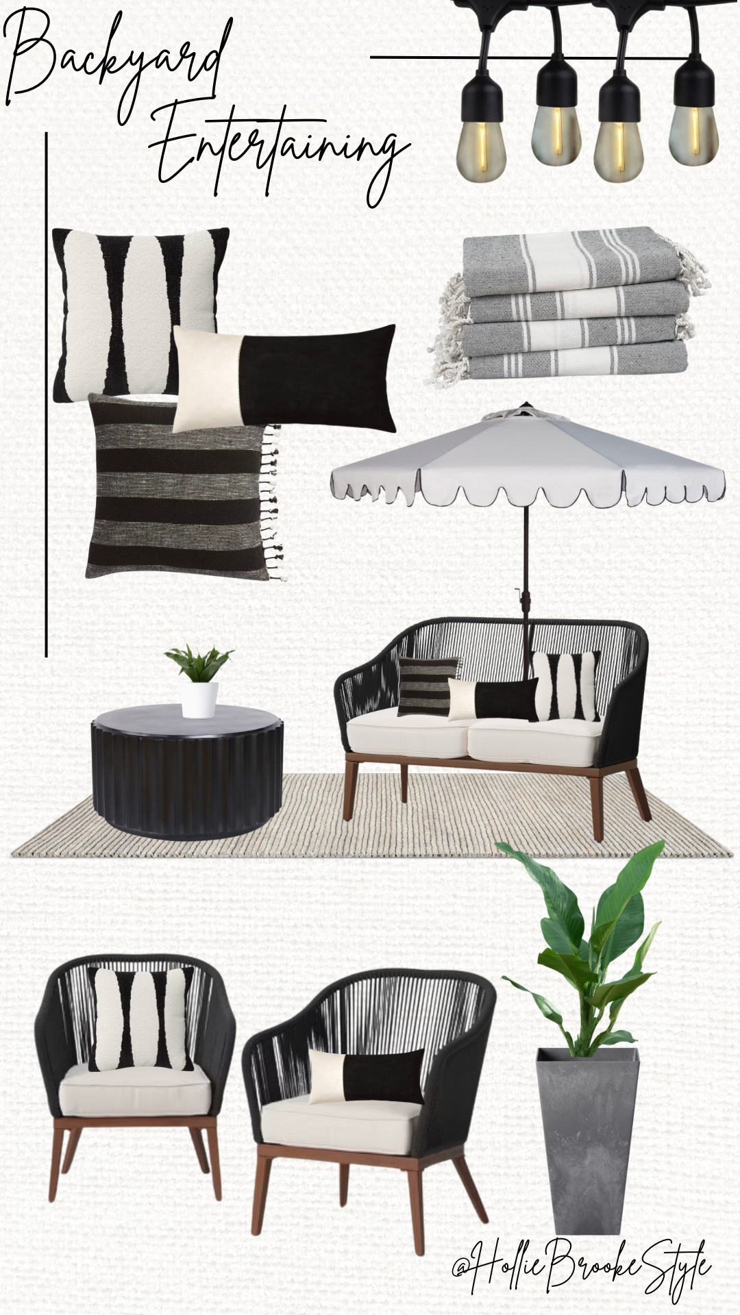 Backyard entertaining with style. Black and white styling for any outdoor space. 

Pergola
Outdoor rug
Outdoor dining
Patio decor
Outdoor styling
Outdoor pillows
Target patio


#LTKSeasonal #LTKFamily #LTKHome