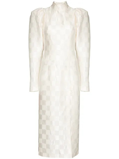 Theresa check midi dress | Farfetch (CA)