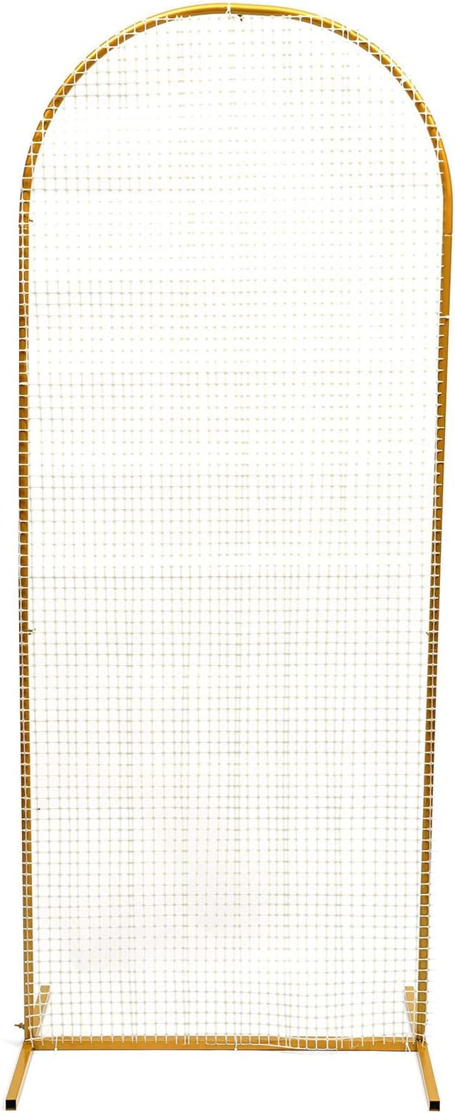 Gdrasuya10 78.74in Romantic Wedding Arch Rack Metal Flower Holder with Mesh, Event Backdrop Flora... | Amazon (US)