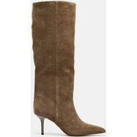 Stiefefelette Mit Stilettoabsatz Aus Veloursleder | Zara DE