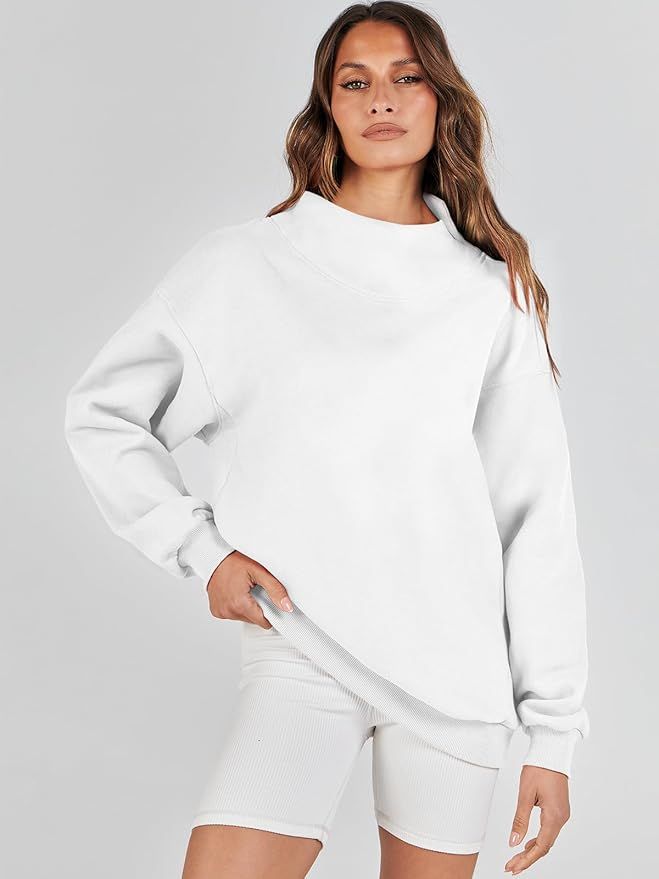 ANRABESS Womens Oversized Sweatshirts Turtleneck Pullover Long Sleeve Hoodies Tops Fall Outfits 2... | Amazon (US)
