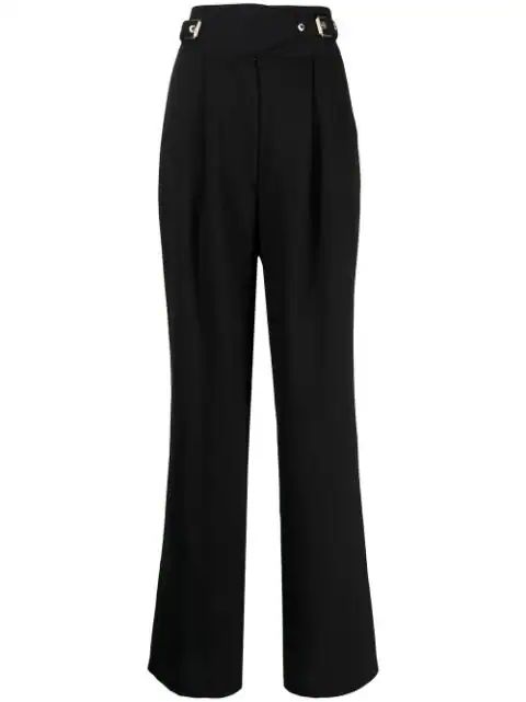 buckle-detail tailored trousers | Farfetch (AU)