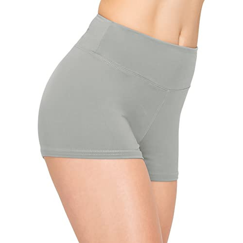 ALWAYS Yoga Shorts for Women – High Waisted Workout Biker Shorts for Yoga, Running & Under Dress Anti-Chafing Comfort, Grey Plus X-Large | Amazon (US)