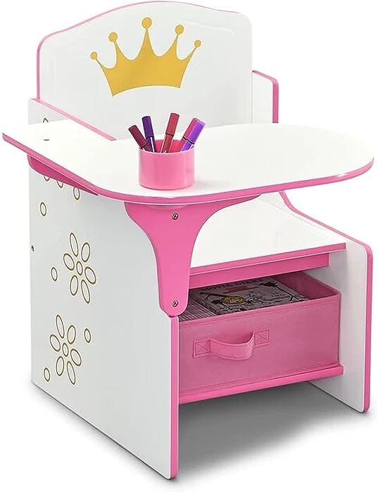 Delta Children Princess Crown Chair Desk with Storage Bin - Ideal for Arts & Crafts, Snack Time, ... | Amazon (US)