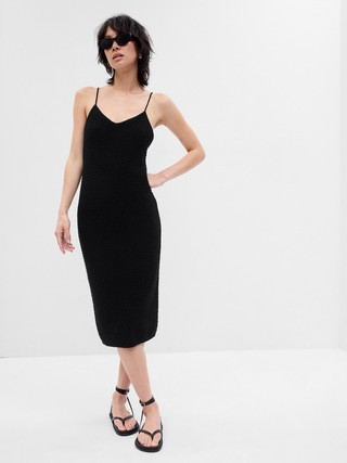 Crochet Strappy Back Midi Dress | Gap (US)
