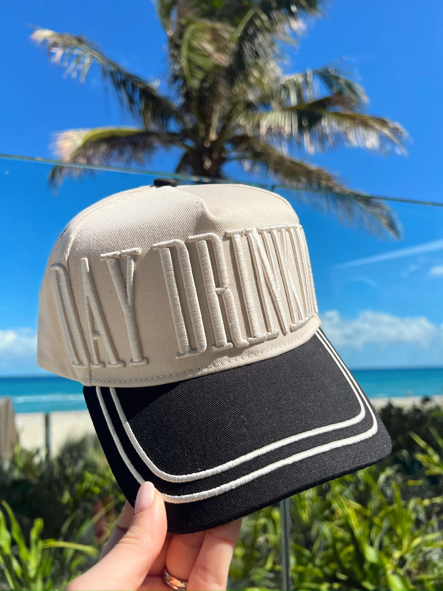 Day Drinking - Black Vintage Trucker Hat | KenzKustomz