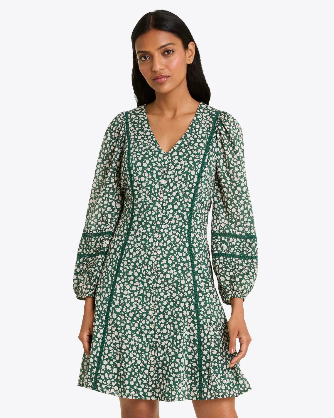 Gwen Long-Sleeve Dress in Gauzy Cotton (Preorder: Expected to Ship Week of 9/3) | Draper James (US)