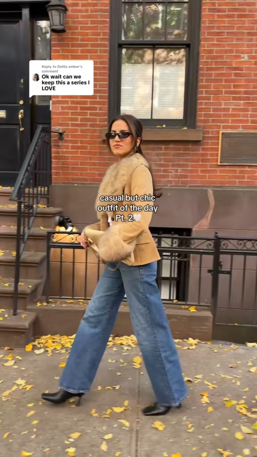 Zara jacket , wide leg jeans ,  black tall leather boots 

#LTKGiftGuide #LTKgrwm #LTKHoliday