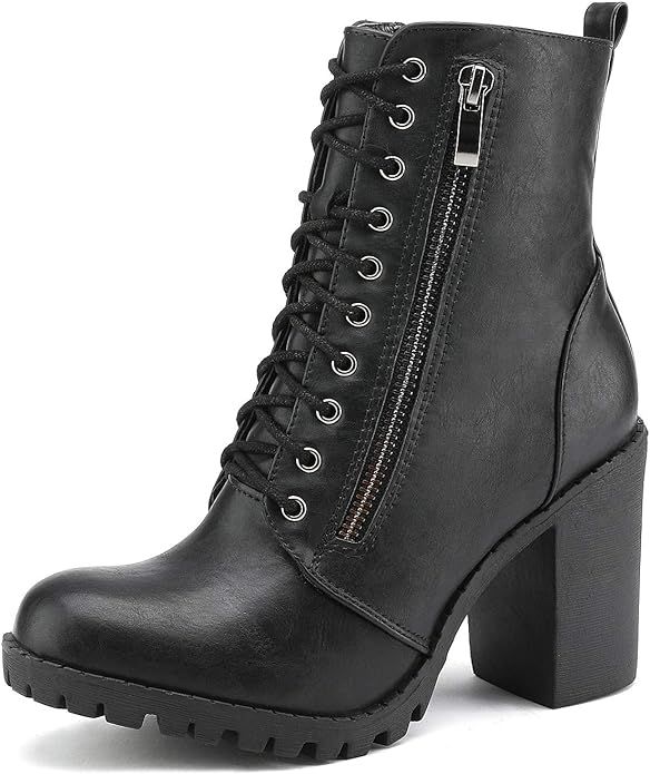 DREAM PAIRS Women’s Chunky Heel Ankle Booties | Amazon (US)