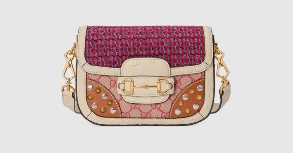Gucci Horsebit 1955 ostrich mini bag | Gucci (US)